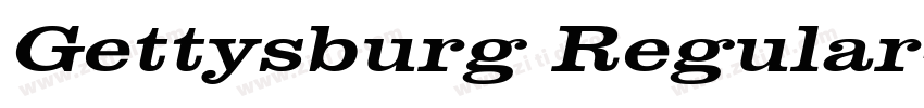 Gettysburg Regular字体转换